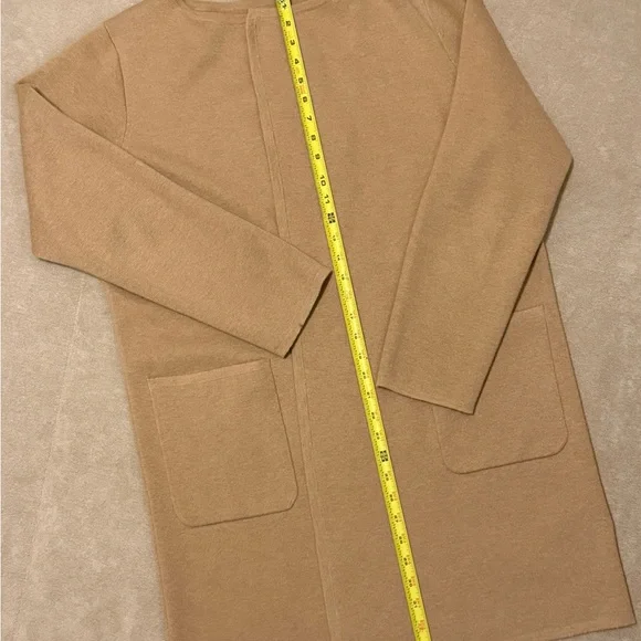 J.Crew Re-Imagined Camel Knit Jacket / Long Cardigan | Medium - Picture 2 of 9